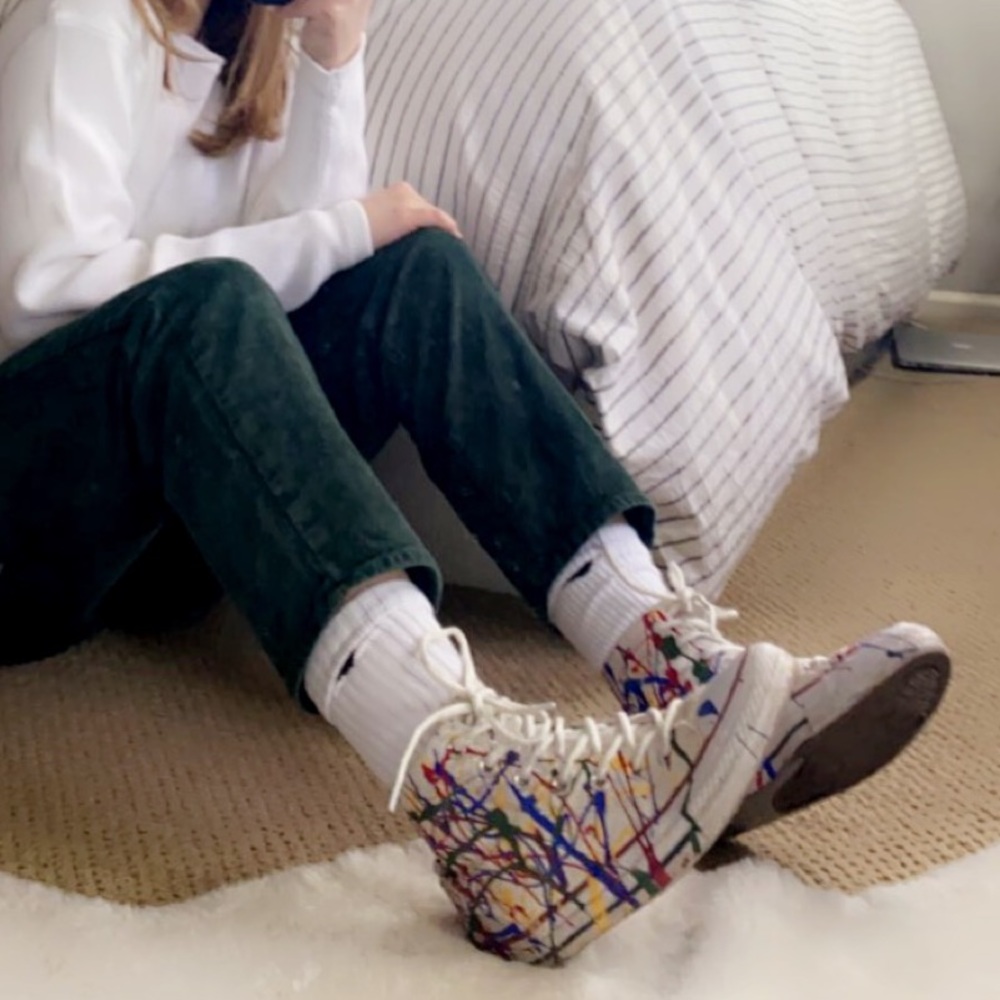 splatter painted converse